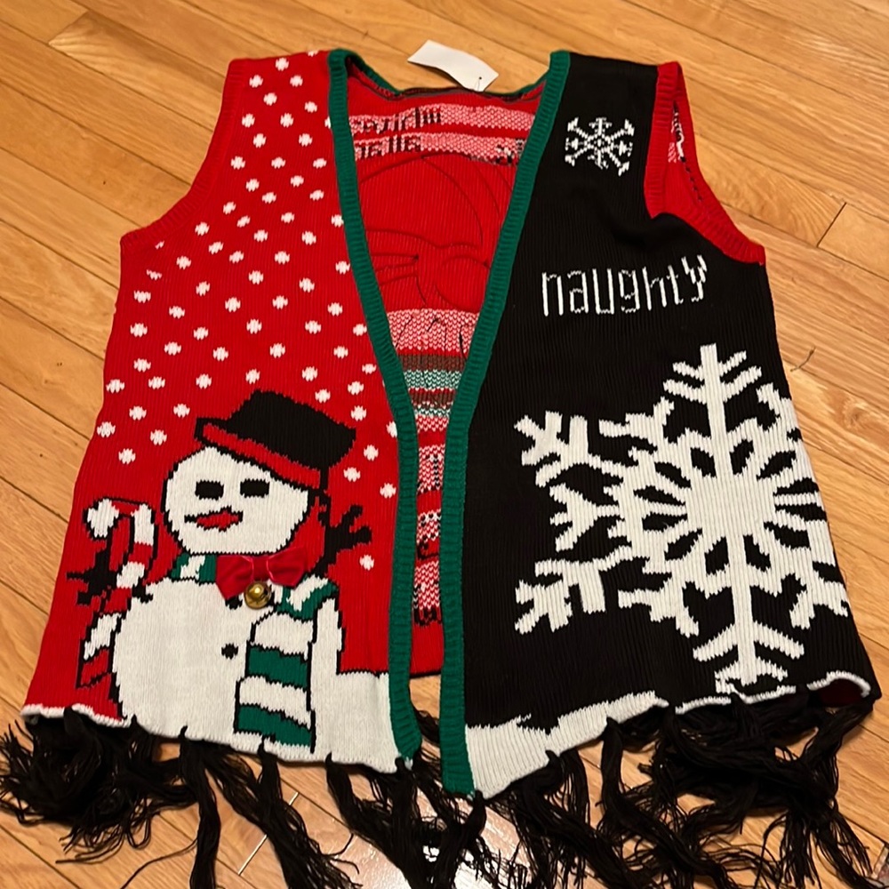 NWT ugly Christmas Sweater Vest Game